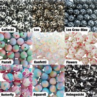 Silikonperlen gemustert neu